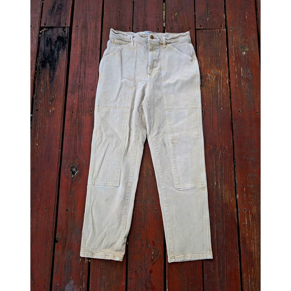 Everlane Beige Organic Cotton Utility Dungaree Slim Fit Straight A Pants Size 30